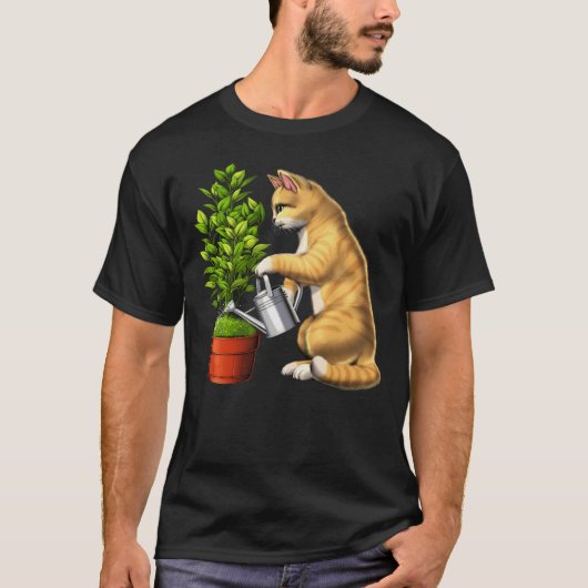 猫用散水植物 Tシャツ (正面)