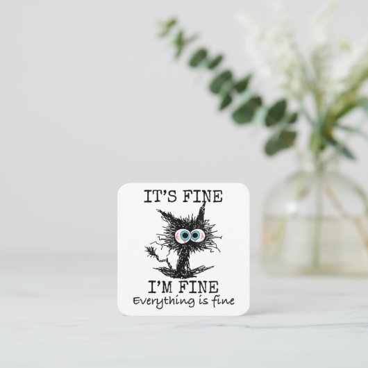 猫用素晴らしTシャクラシックツ スクエア名刺 (スタンド正面)