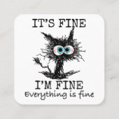 猫用素晴らしTシャクラシックツ スクエア名刺 (裏面)