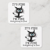 猫用素晴らしTシャクラシックツ スクエア名刺 (正面/裏面)