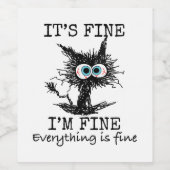 猫用素晴らしTシャクラシックツ ワインラベル (シングルラベル)