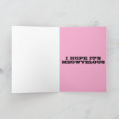 猫用誕生日カッコいいカード、サングラス装着 カード (内部)