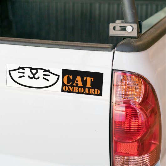 猫用車のステッカー バンパーステッカー (トラック上)