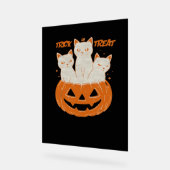 猫用Tクラシックシャツのトリックまたは治療 アクリルサイン (傾斜)