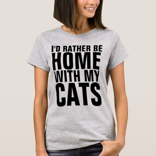 猫用Tシャツおもしろいを着て家に帰りなさい Tシャツ (正面)