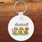 猫用Tシャツとギフトを歌う キーホルダー (正面)