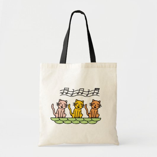 猫用Tシャツとギフトを歌う トートバッグ (正面)