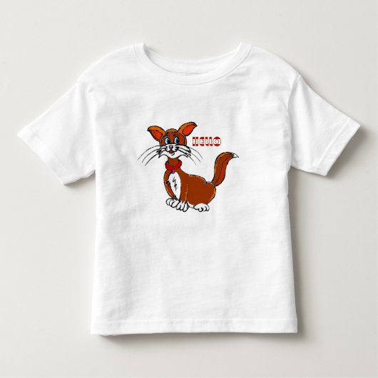 猫画像プリントTシャツ トドラーTシャツ (正面)