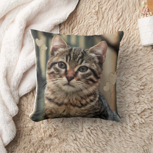 猫画像飾り枕 – 居心地の良いリビングルームDec クッション (ブランケット)