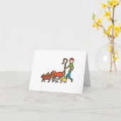 猫番 カード (黄色い花)