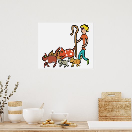 猫番 ポスター (キッチン)