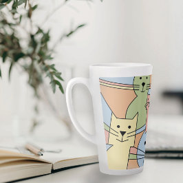 猫疑問に思を殺す カフェラテマグ