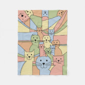 猫疑問に思を殺す フリースブランケット (正面)