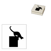 猫登山の上下のゴム印 ラバースタンプ (押印)