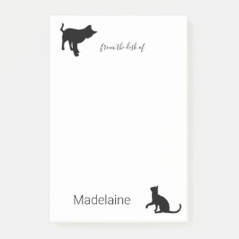 猫白黒ペット好き ポストイット