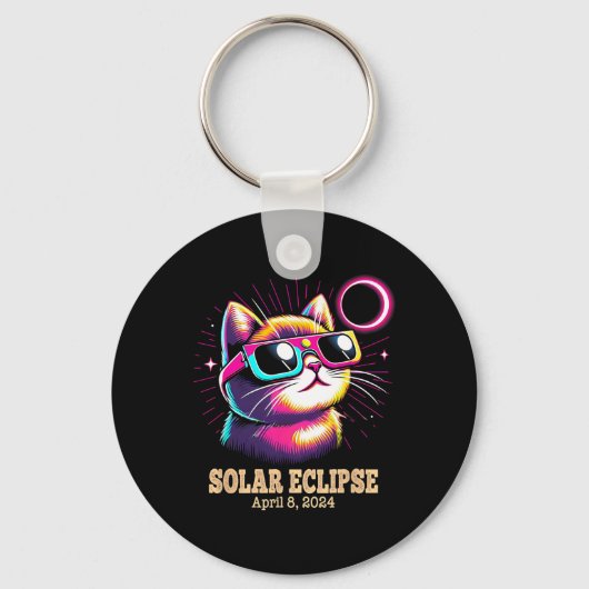 猫皆既食太陽の4月8日 キーホルダー (正面)