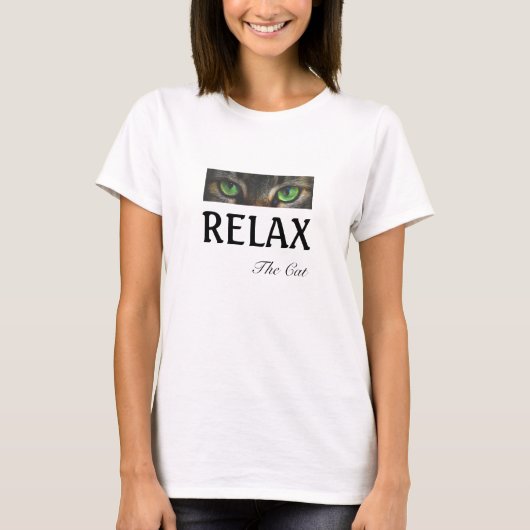 猫目と書道Tシャツ Tシャツ (正面)