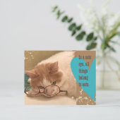 猫目可愛い猫に ポストカード (スタンド正面)