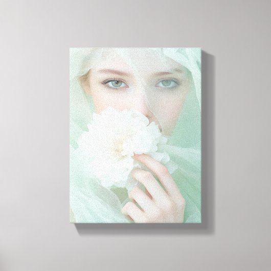 猫目線：美しいのポートレート キャンバスプリント (正面)