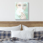 猫目線：美しいのポートレート キャンバスプリント (インサイチュ (寝室))