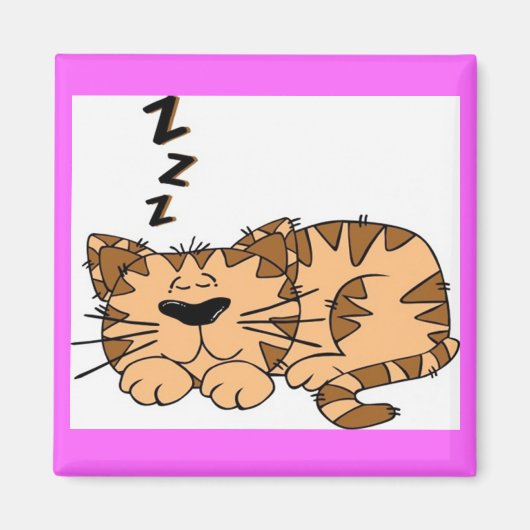 猫眠り漫画マグネット マグネット (正面)