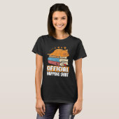 猫眠る本読虫の本好きB Tシャツ (正面フル)