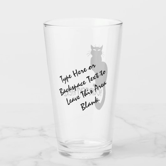 猫眼鏡パーソナライズされた猫好き眼鏡 タンブラーグラス (裏面)