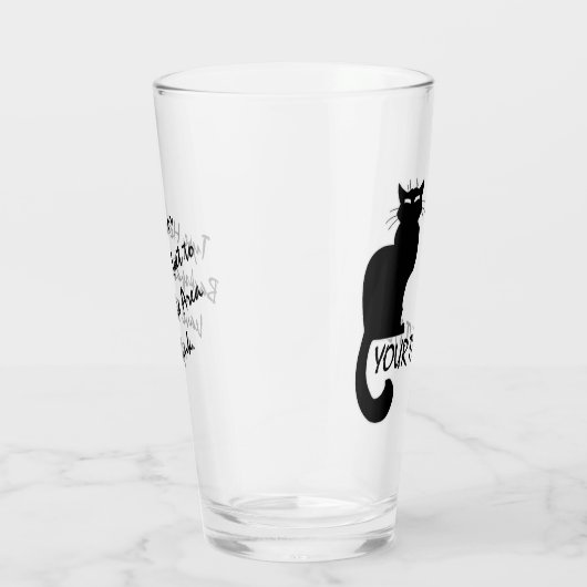 猫眼鏡パーソナライズされた猫好き眼鏡 タンブラーグラス (右)