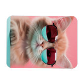 猫着用アビエータサングラス磁石 マグネット (横)