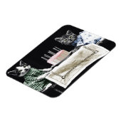 猫祝はケーキとキャンドルの誕生日だ マグネット (左側)