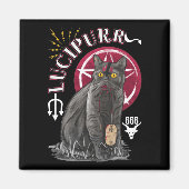 猫神秘的な子猫ゴシック動物サタン マグネット (正面)