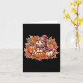 猫秋離れズ – hello-autumn-cat-kitten-lover カード (黄色い花)