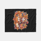 猫秋離れズ – hello-autumn-cat-kitten-lover フリースブランケット (正面(横))