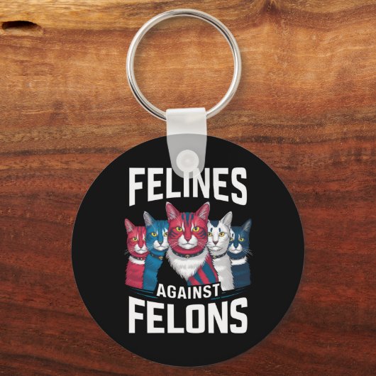 猫科の動物とフェロン キーホルダー (正面)