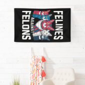 猫科の動物とフェロン 横断幕 (インサイチュ)