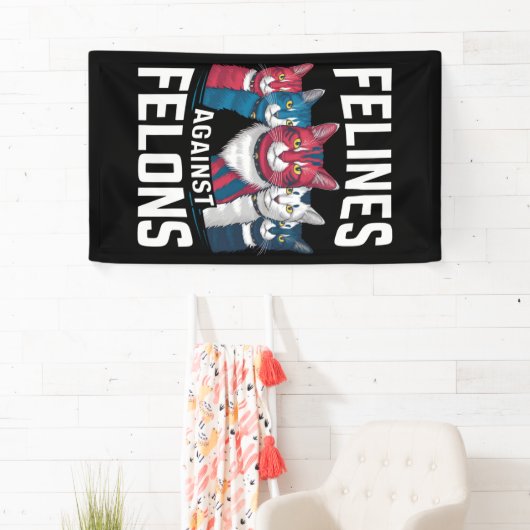 猫科の動物とフェロン 横断幕 (インサイチュ)