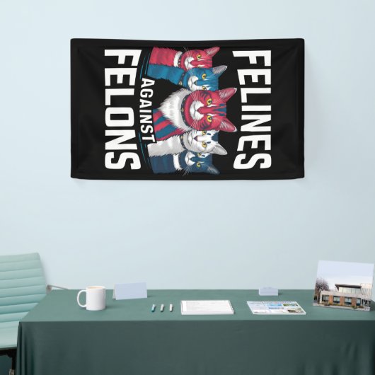 猫科の動物とフェロン 横断幕 (トレードショー)