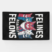 猫科の動物とフェロン 横断幕 (横)