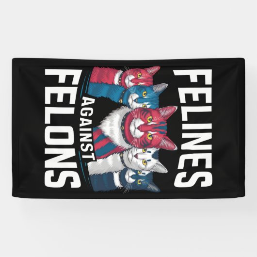 猫科の動物とフェロン 横断幕 (横)