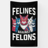 猫科の動物とフェロン 横断幕 (縦)