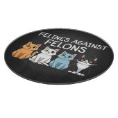 猫科の動物の対長者トランプ・ハリス選挙猫 カッティングボード (角)