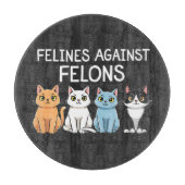 猫科の動物の対長者トランプ・ハリス選挙猫 カッティングボード (正面)