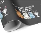 猫科の動物の対長者トランプ・ハリス選挙猫 ラッピングペーパー (ロールコーナー)