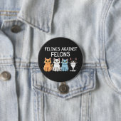 猫科の動物の対長者トランプ・ハリス選挙猫 缶バッジ (インサイチュ)