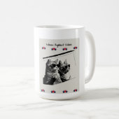 猫科の動物はフェロンに対して。ヘビーホワイト コーヒーマグカップ (正面右)