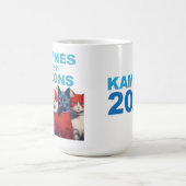 猫科の動物対フェロン – KAMALA 2024マグカップ コーヒーマグカップ (中央)