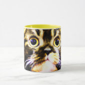 猫笑わされるの写真おもしろい。買今 マグカップ (中央)