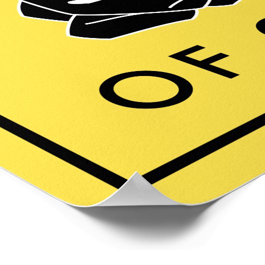 猫笑わされるの看板ポスターに注意 ポスター (角)