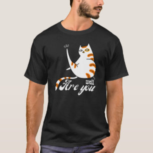 猫笑わされるアドベンチャーティーおもしろいネコ Tシャツ