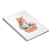 猫笑わされる引用文動物愛好家誕生日 ノートブック (右側)